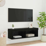 TV Wall Cabinet 100 x 30 x 30 cm Black Oak Engineered Wood 882969