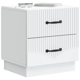 Bedside Cabinet White 43 x 34.5 x 44.5 cm Engineered Wood 895215