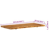 Bathroom Vanity Top Solid Acacia Wood 114x52x3.8 cm 286324
