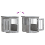 Dog Crate Furniture Concrete Grey 45x62x59 cm Engineered Wood 838312