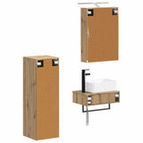 Bathroom Cabinet Set 4 pcs Artisan Oak 50 x 14.5 x 70 cm 3407398