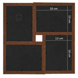 Collage Photo Frame for 24x Picture Dark Brown MDF 332787