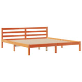 Bookcase Bed without Mattress Wax Brown 200x200cm Solid Wood Pine 3321960