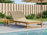 Sunlounger Cushion GEMERT 100% Polyester Beige 200 x 70 x 3 cm 948542