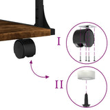 Printer Stand 3-Tier Smoked Oak 43x48x64 cm Engineered Wood 842278