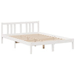 ZNTS Bookcase Bed without Mattress White 160x200 cm Solid Wood Pine 3322346