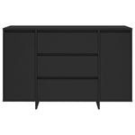 Sideboard with 3 Drawers Black 120x41x75 cm Engineered Wood 809612
