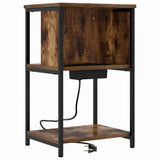 Bedside Cabinet Smoked Oak 38 x 31 x 61 cm Engineered Wood 859454