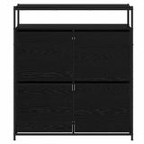 Shoe Cabinet Black Oak 100 x 34 x 112 cm Engineered Wood 3365549