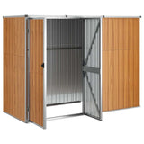 Tool Shed Brown Galvanised steel, metal Large Garden Tool Shed 316216