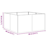 Planter Black 80x80x40 cm Cold-rolled Steel 860738