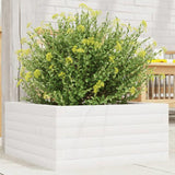 Garden Planter White 50x50x23 cm Solid Wood Pine 847184
