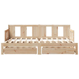 Daybed with Trundle and Drawers without Mattress 80x200 cm 3302227