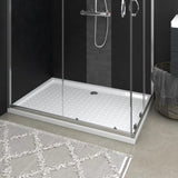 Shower Base Tray with Dots White 80x120x4 cm ABS 148901
