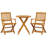 3 Piece Folding Bistro Set Solid Wood Acacia 3295252