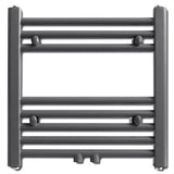 Grey Bathroom Central Heating Towel Rail Radiator Straight 480x480mm 141888