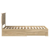 Bed Frame with Drawer with Headboard Manual Engineered Wood 3410360
