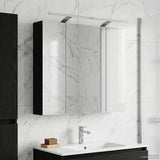 Bathroom Mirror Cabinet Black Oak 80 x 14.5 x 70 cm 889112