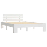 Bed Frame without Mattress White 140x200cm Solid Wood Pine 283157