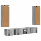 TV Cabinet Set Wall-mounted 3 pcs Grey Sonoma Engineered Wood 3408985