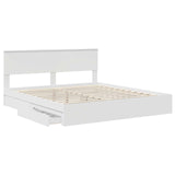 Storage Bed with Headboard White 180 x 200 cm Engineered Wood 3410770