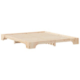 Bed Frame Brown 180 x 210 cm Solid Pine Wood 872905