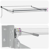 Retractable Awning Anthracite 300 x 250 cm Aluminium 362031