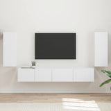 TV Cabinet Set 4 pcs White Engineered Wood 3409159