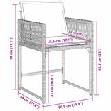Garden Dining Set 5 pcs Beige Poly Rattan 3380757