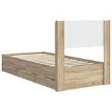 Bed Frame with Storage and Headboard Sonoma Oak 75 x 190 cm 3414349