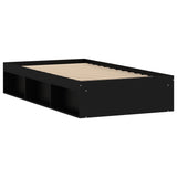 ZNTS Bed Frame without Mattress Black 100x200 cm 3203832