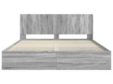Bed Frame with Storage and Headboard Grey Sonoma 160 x 200 cm 3413934