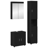 Bathroom Furniture Set TULUM 3 pcs Black 60 x 34 x 63 cm 3398035