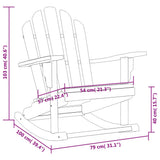 Garden Adirondack Chair Natural Teak Solid teak wood Standard 362699