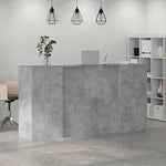 Reception Desk Concrete Grey 200x50x103.5 cm Engineered Wood 3324181