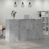 Reception Desk Concrete Grey 200x50x103.5 cm Engineered Wood 3324181