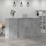 Reception Desk Concrete Grey 200x50x103,5 cm Engineered Wood 3324181