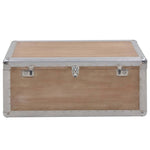 Storage Box Solid Fir Wood 91x52x40 cm Brown 246124