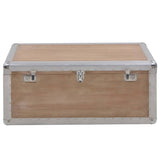 Storage Box Solid Fir Wood 91x52x40 cm Brown 246124