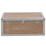 Storage Box Solid Fir Wood 91x52x40 cm Brown 246124