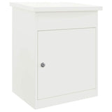 Parcel Drop Box with Storage White 47.5 x 38 x 59 cm Steel 874941