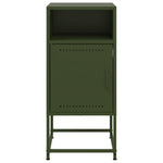 ZNTS Bedside Cabinets 2 pcs Olive Green 36x39x78 cm Steel 846575