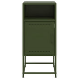 ZNTS Bedside Cabinets 2 pcs Olive Green 36x39x78 cm Steel 846575