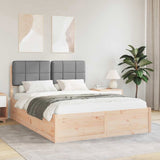 Bed Frame with Upholstered Headboard Light Grey 160 x 200 cm 3398184
