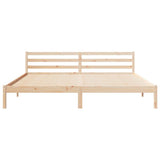 Bed Frame Brown 215.5 x 185.5 x 69.5 cm Solid Pine Wood 869770