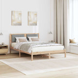 Bed Frame with Upholstered Headboard Light Grey 140 x 200 cm 878254