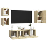 5 Piece TV Cabinet Set Sonoma Oak Engineered Wood 3079010