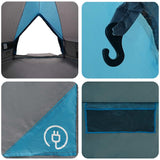 Teepee Tent 10-Person Blue and Grey 567 x 470 x 242 cm 42004066