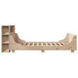 Bed Frame without Mattress 135x190 cm Double Solid Wood Pine 3323776