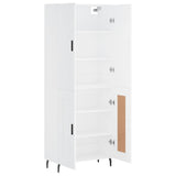 Highboard White 69.5x34x180 cm Engineered Wood 3195803